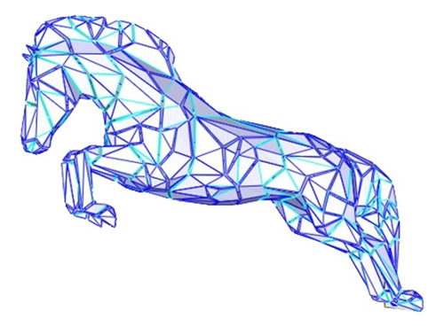 Caballo Saltando Papercraft 727 Mm
