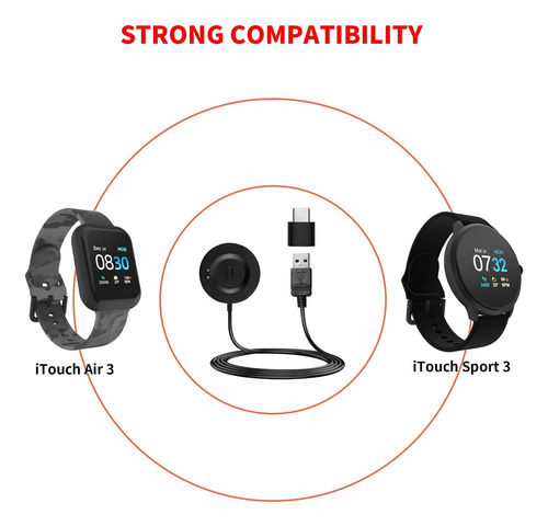 Cable De Cargador Usb Para Wearables Air 3 Smartwatch Itouch