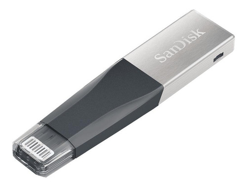 Pendrive SanDisk iXpand Mini 32GB 3.0 preto e prateado