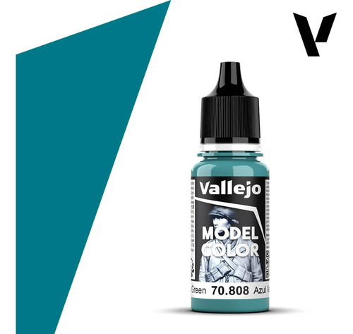 Tinta Vallejo Model Color Azul Verde- Blue Green 70.808 18ml