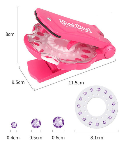 Nova Kit 180 Gems Bling Conjunto De Luxo Toy Makeup Play