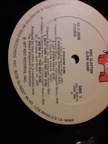 Eric Clapton Slowhand (Usado)
