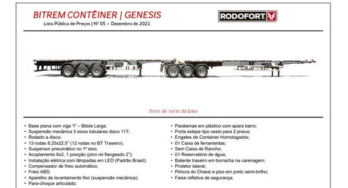 Imagem 2 de 3 de Carreta Bug Porta Container 40 Pes Rodofort 0km