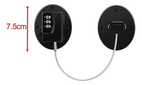 6 Uds. Cerraduras Combinadas Para Gabinete, Cerradura Negro