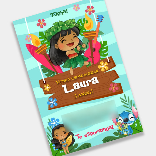 Convite Digital Lilo & Stitch Modelo 5