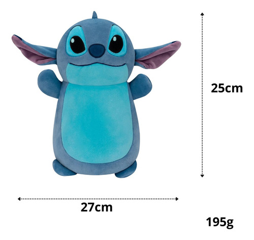 Pelúcia Squishmallows Stitch Original Disney Macio Fofinho