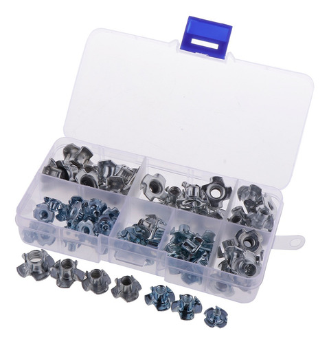 Imagen 10 de 12 de 80pcs M3 / M4 / M5 / M6 / M8 Zincado Cuatro Patas De Muebles