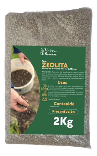 2 Kg De Zeolita Material Filtrante Y Sustrato Agrícola 1.5l 