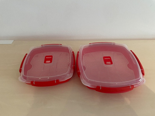 Set 2 Tupes Rubbermaid Rojos - Usados