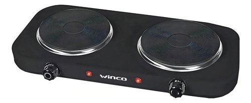 Anafe eléctrico - Winco W1041 220V color negro - 2 hornallas