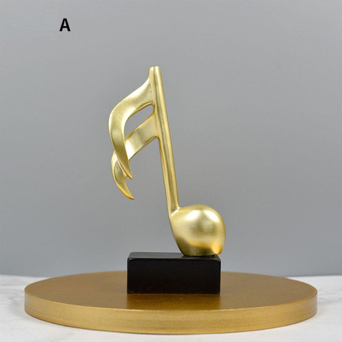 2 Peças De Nota Musical Escultura Ornamento Estatueta