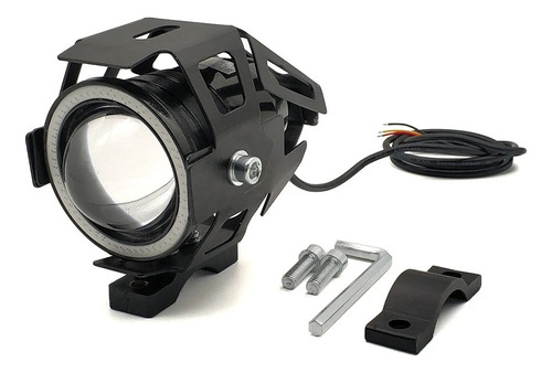 Par Faros Auxiliares Moto Exploradoras U7 Ojo Angel Led Moto