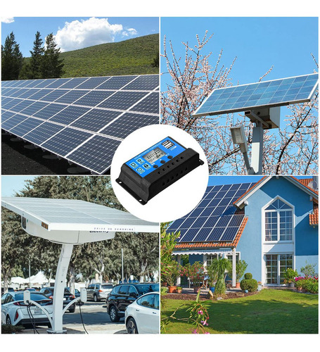 Controlador De Batería Solar 30a De 2 Piezas, Controlador So