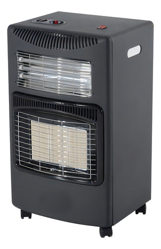 Calefactor a gas portátil Bornoto EB98607 para ambientes de 60m² con conexión: gas envasado - gris