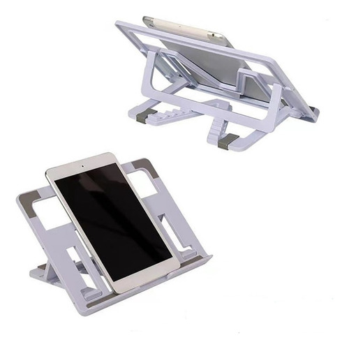 Suporte Ajustável Dobrável Portátil Notebook E Tablet Cor Cinza