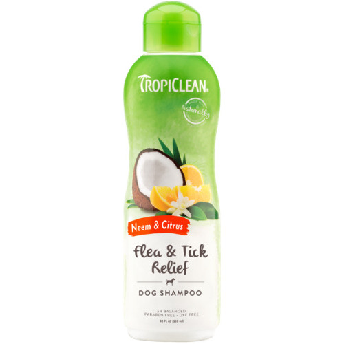 Shampoo Para Perros Tropiclean Neem Alivia Picazon De Pulgas