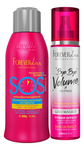 Kit Reconstrutor Sos E Spray Finalizador Liso Forever Liss