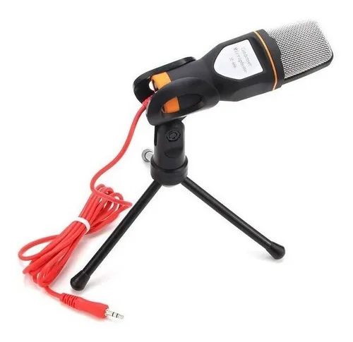 Micrófono Condensador Camara Pc Computador Celular + Trípode