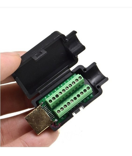 Ficha Hdmi Para Armar Conector Macho 19pin Sin Soldar Bornes