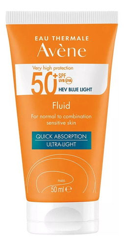 Protector Solar Facial Avène Fluide Fps50+ 50ml