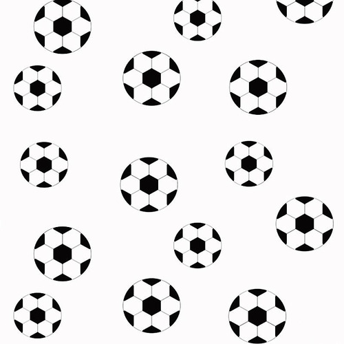 Tnt Estampa Bola De Futebol - 2 Metros Cor Branco