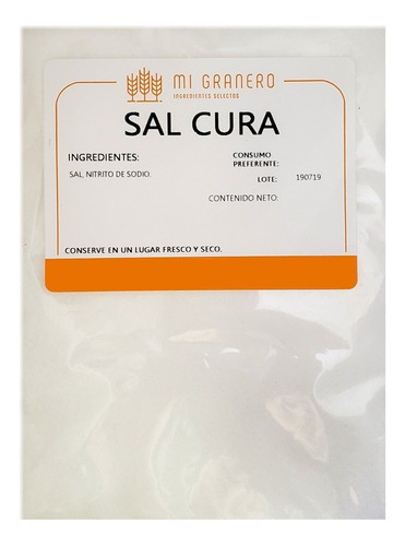 Imagen 2 de 3 de Sal De Cura 1 Kilogramo