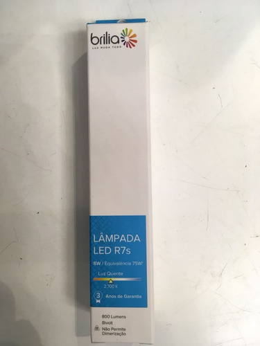 Brilia Lampada Led R7s 8w 2700k Unidade