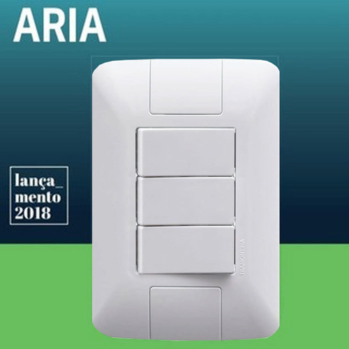 Interuptor Aria 3 Simples Com Placa Tramontina