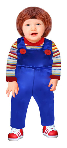 Disfraz Overol Chucky Muñeco Diabolico Infantil Bebe