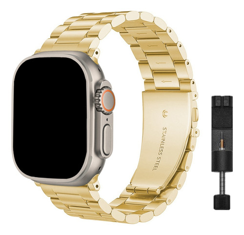 Correa De Acero Inoxidable Reloj Smart Watch 42/44/45/49 Mm
