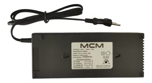 Fonte Chaveada Cftv Mcm Smart Meter 12-14vcc 10a Com Tomada