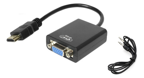 Cabo Adaptador Conversor Hdmi Para Vga Monitor Audio C/ P2