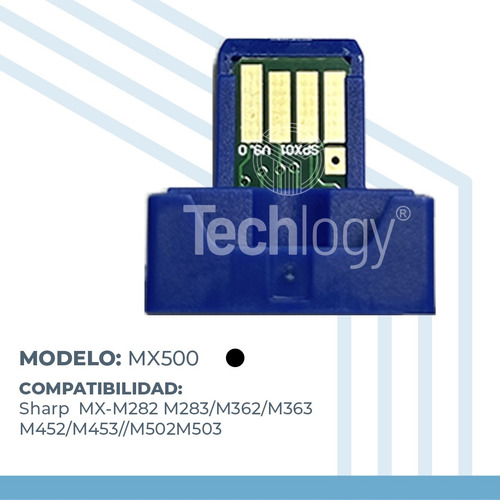 Chip Mx500 Compatible Para Sharp Mx-m282 M283/m362/m363