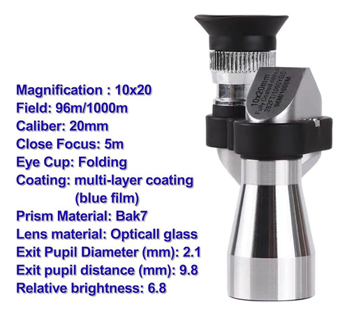 Telescopio Monocular Compacto Para Observación De Aves Y Pai
