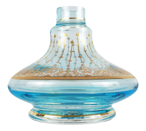 Imagem 4 de 4 de Vaso Base De Narguile Md Hookah Little Curve Pequeno - Azul