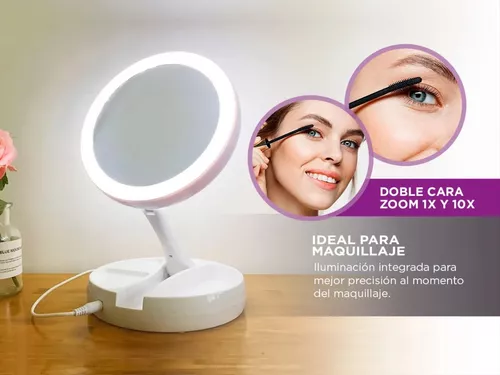 Espejo Profesional Maquillaje Aumento Luz Luces Potente Led