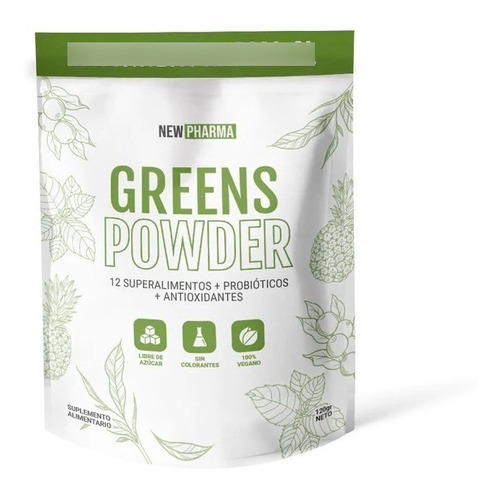 Greens Powder 12 Suplementos -120grs 100% Vegano Agronewen.