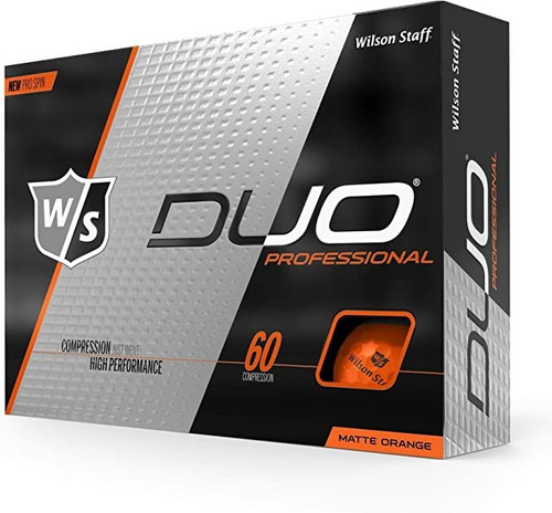 Wilson Staff Profesional Duo Pelota De Golf, Naranja