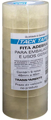 Fita Para Empacotamento Tack Tape Pp 48x45m Transparen 1789 Cor Transparente único