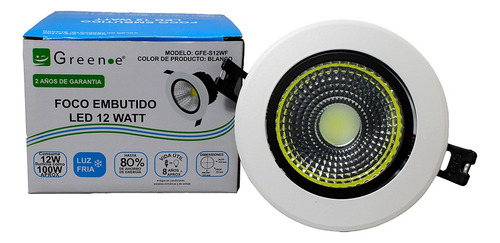 Foco Led Embutido 12w Redondo Luz Fria Luz Frio