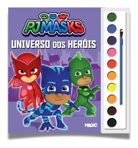 Livro Com Aquarela Pj Masks Ciranda Cultural