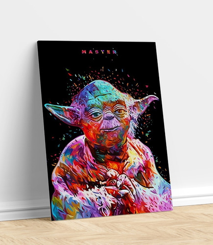 Yoda Art Star Wars Cuadro Decoracion Pieza Enmarcado