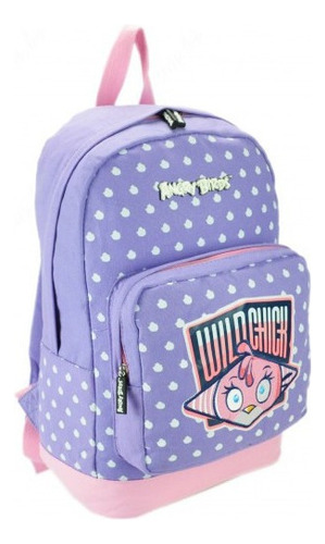 Mochila juvenil Angry Birds Stella Costas, talla G, Santino, morado y lila