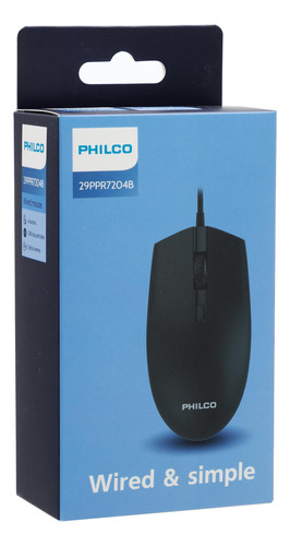 Mouse Alámbrico Spk7204 Negro Philco Pro