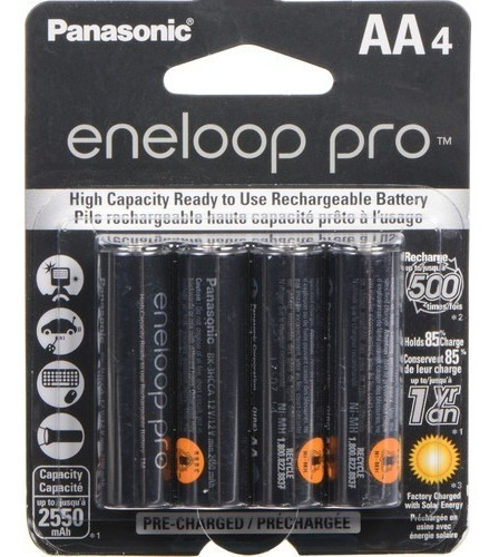 Imagen 2 de 4 de Pilas Recargables Panasonic Eneloop Pro 2550mah Pack X4