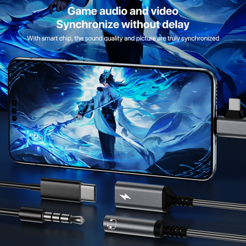Adaptador Lightning Y Tipo C A Jack 3.5mm Audio iPhone 16
