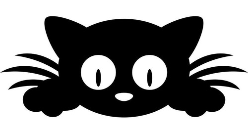 Adesivo Decorativo De Parede/banheiro Rosto De Gato