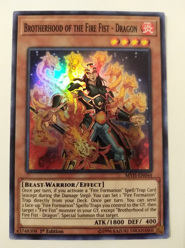 Brotherhood Of The Fire Fist - Dragon - Super Rare    Myfi