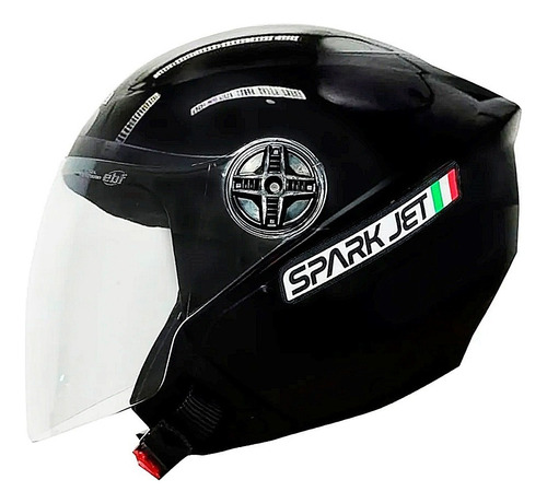 Capacete Moto Aberto Ebf Spark Jet Cor Preto Tamanho do capacete 58