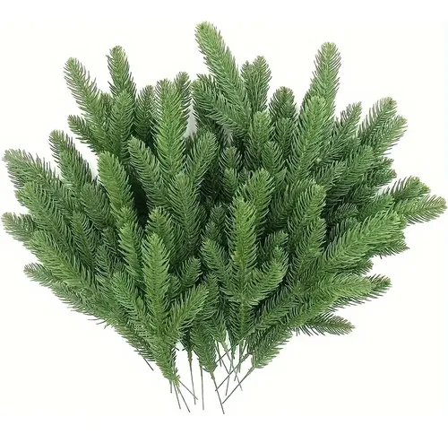 50 Galhos Pinho Artificial Decorativo Natal Verde